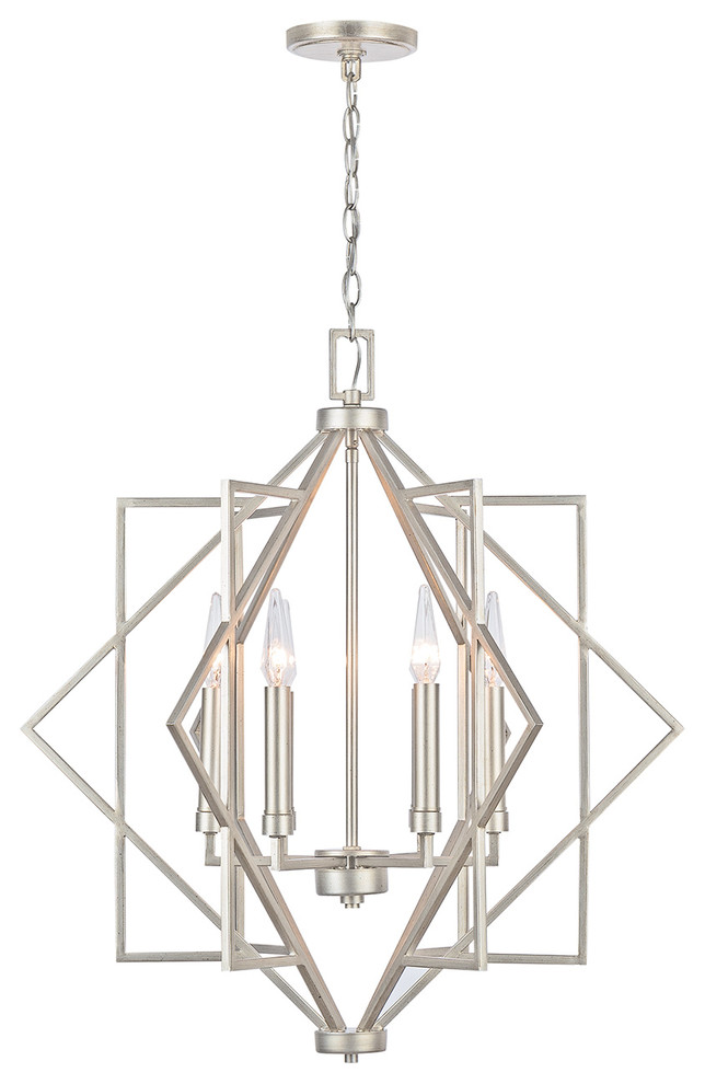 6-Light Pendant With Winter Gold Finish