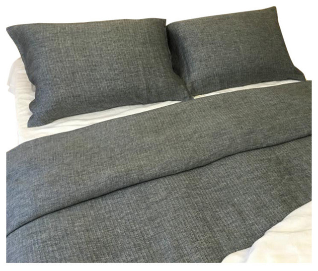 Chevron Weave Natural Linen Duvet Cover 3 Piece Set Chevron Weave Natural Linen Duvet Cover 3 Piece Set Twin Extra