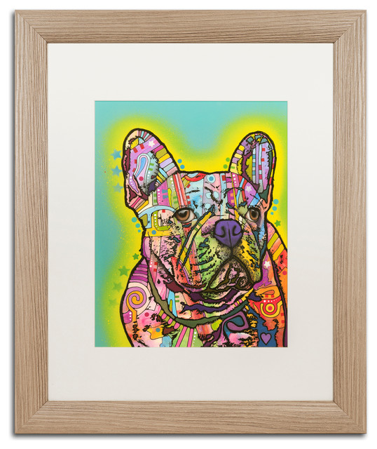 Dean Russo French Bulldog Iii Framed Art 11x14 Birch Frame Dean Russo French Bulldog Iii Framed Art 11x14 Birch Frame White Mat Traditional Fine Prints By Trademark Global