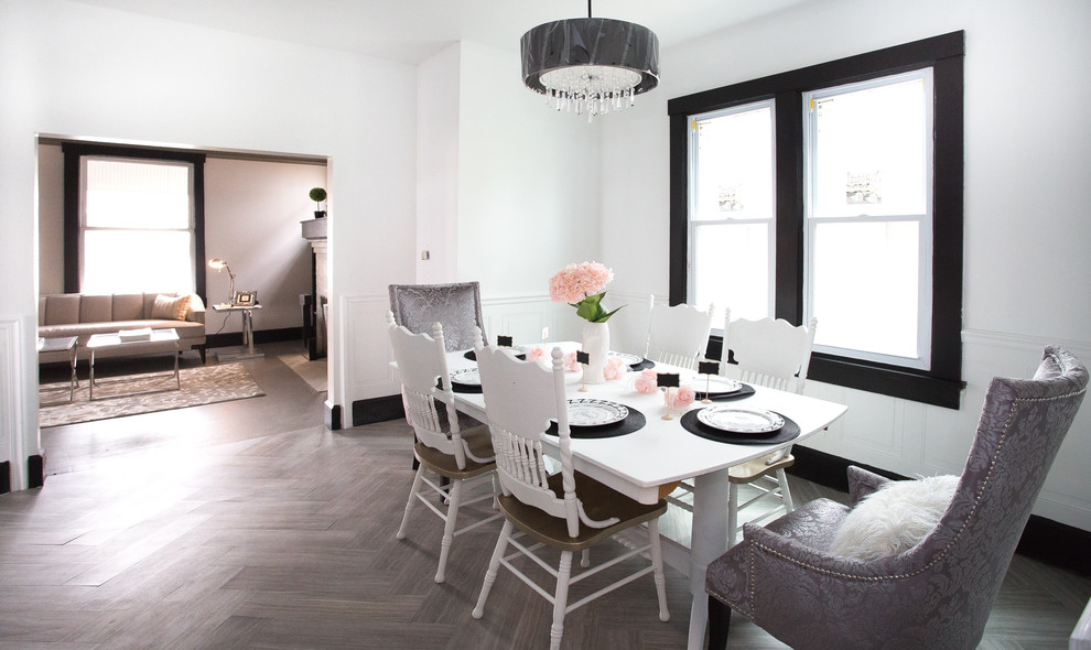 Dining room - transitional dining room idea