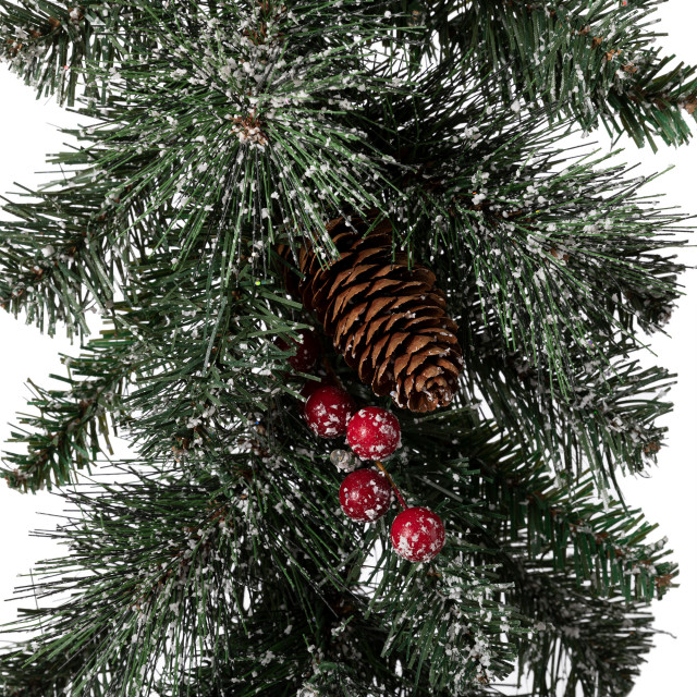 9'L Pre-Lit Glittered Pine Cone Christmas Garland With LED Light ...