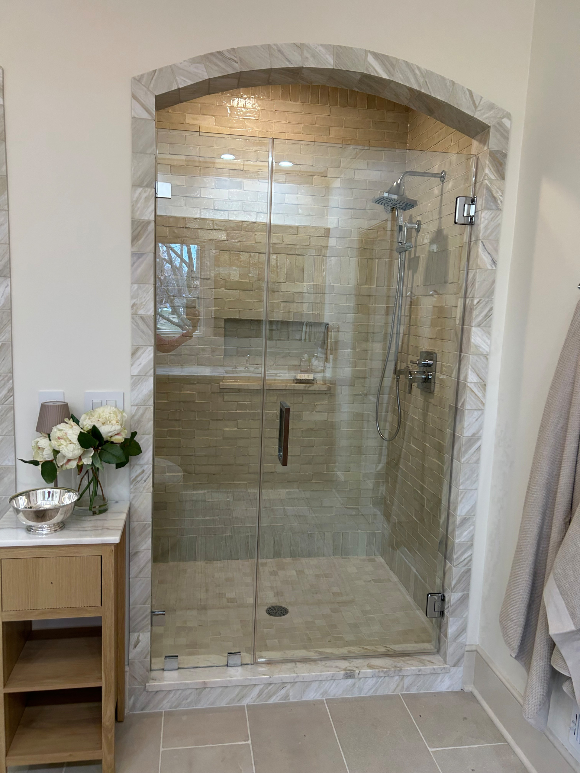 Neutral Mediterranean Bathroom