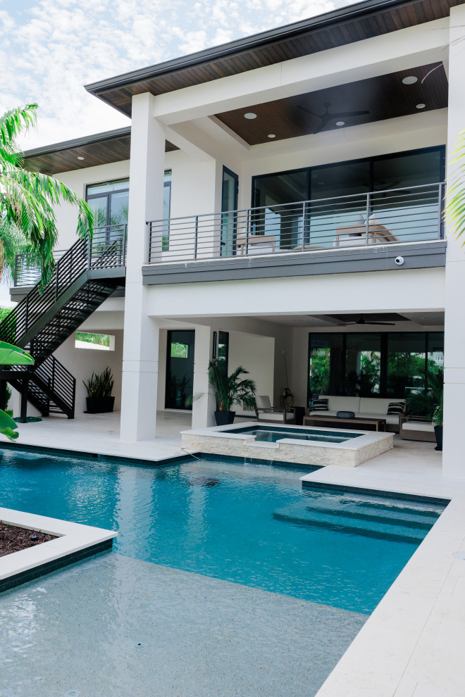 Example of a minimalist pool design in Tampa