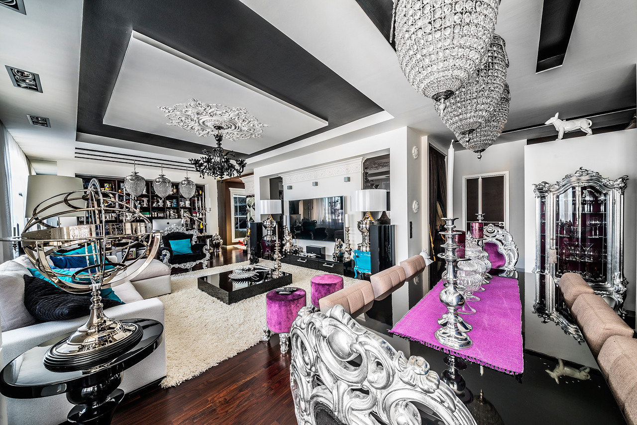 Съёмка интерьера квартиры в стиле фьюжн.