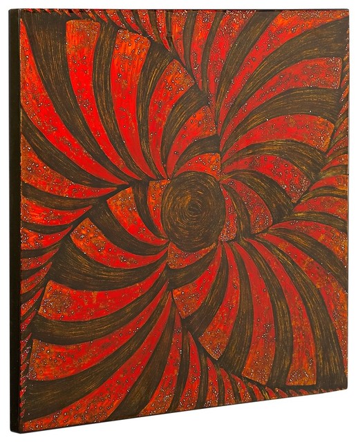 Red Optical Illusion Wall Art