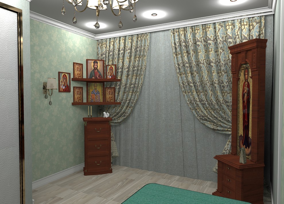 3-х комнатная в зелёном цвете