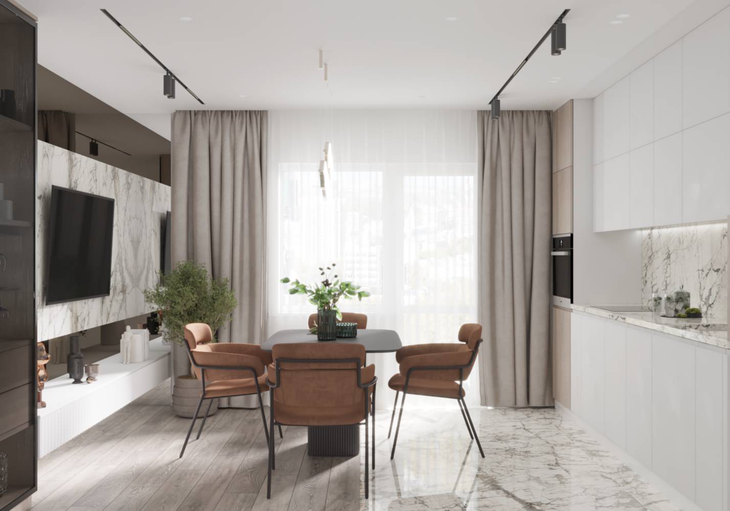 Светлая кухня