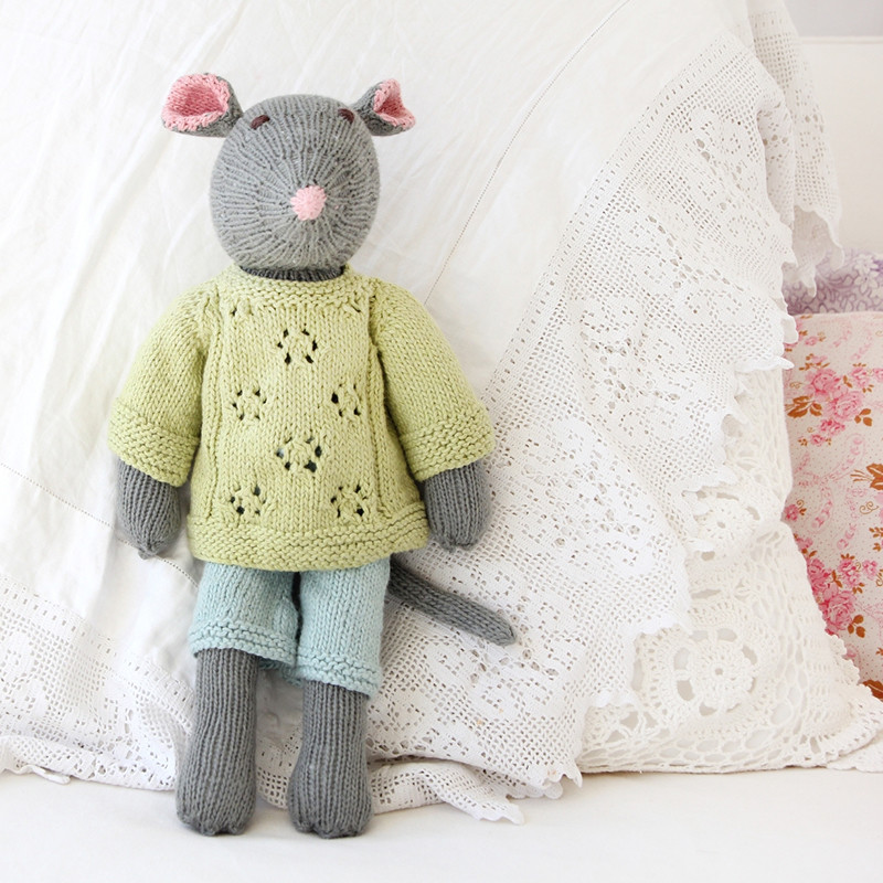 Harry Mouse Hand-Knit Organic Stuffed Toy