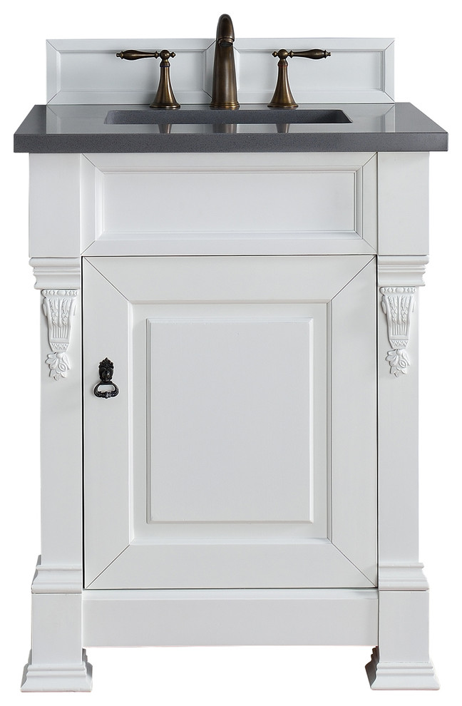 Brookfield 26" Single Cabinet, Cottage White - Traditional - Bathroom