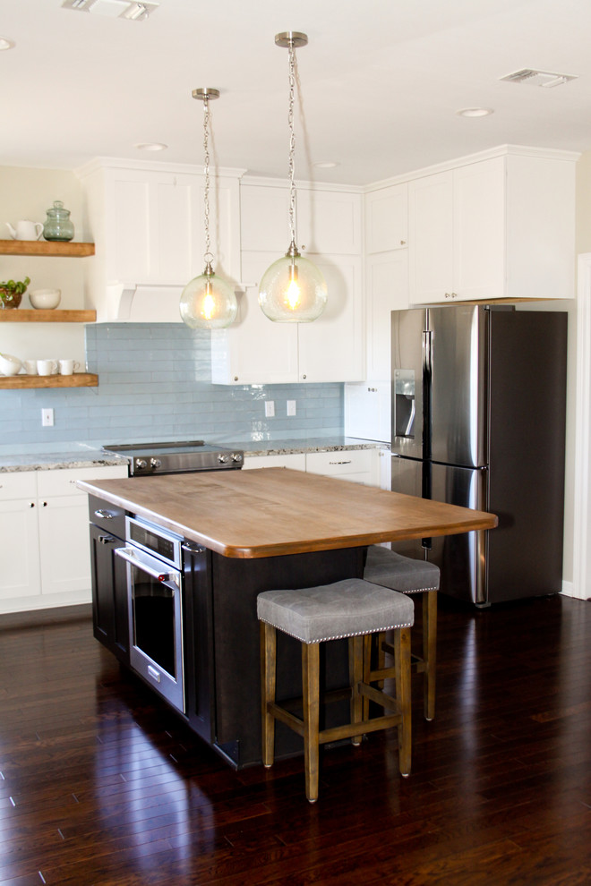 Design ideas for a transitional kitchen in Austin.