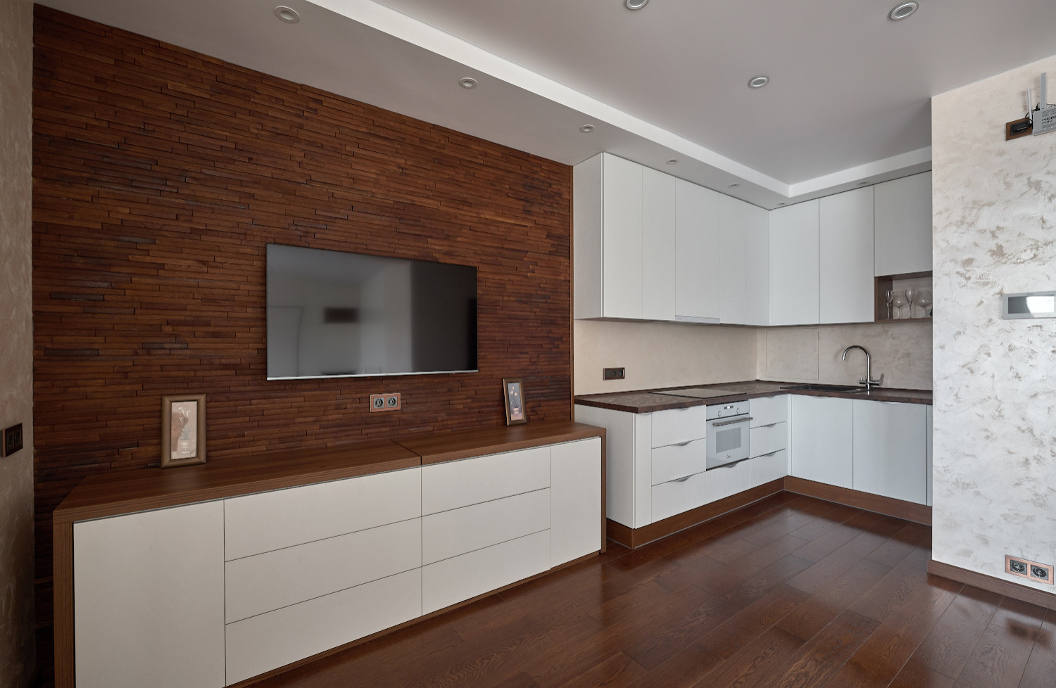 Квартира-студия с трансформируемой мебелью.