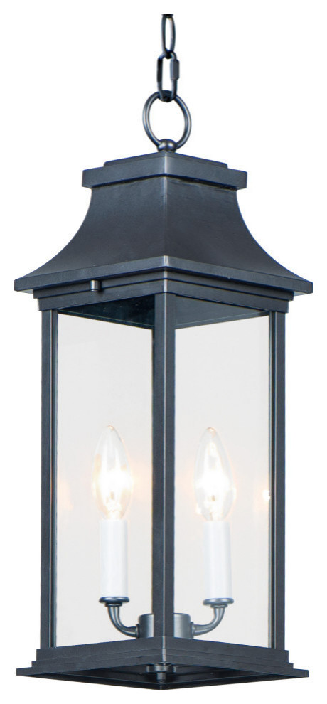 Vicksburg 2-Light 6.75" Wide Black Outdoor Hanging Lantern