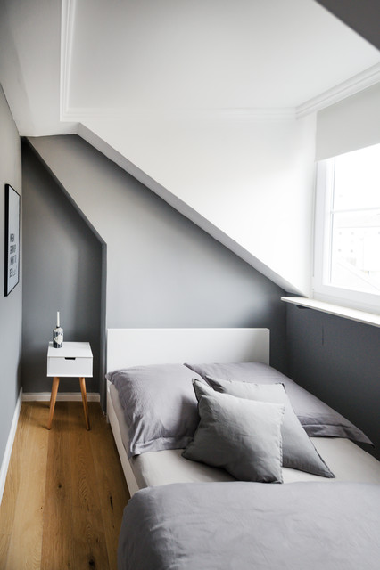 Schlafbereich mit Ankleide en suite scandinavo-camera-da-letto