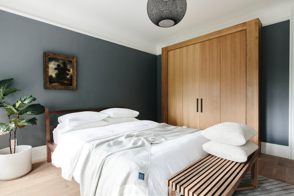 サンフランシスコにある小さな北欧スタイルのおしゃれな寝室