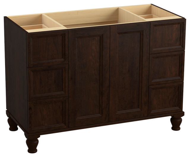 Kohler K99522LG Damask 48" Vanity Only Traditional Bathroom Vanities And Sink