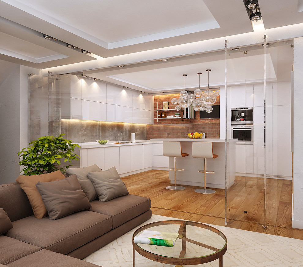 Двухэтажный дом в современном стиле