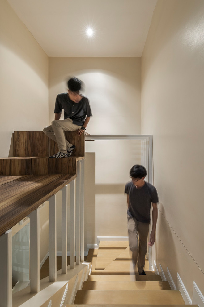 Inspiration for a small craftsman staircase remodel