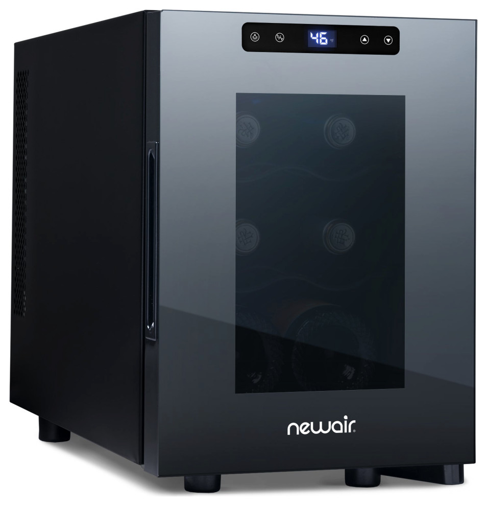 Newair ShadowT Series Wine Cooler Refrigerator, 6 Bottle Countertop