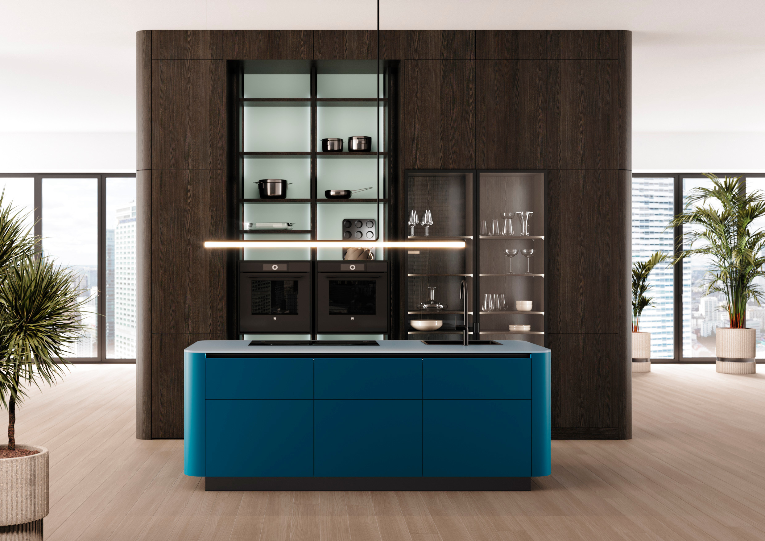 Leicht Curved Panels Blue