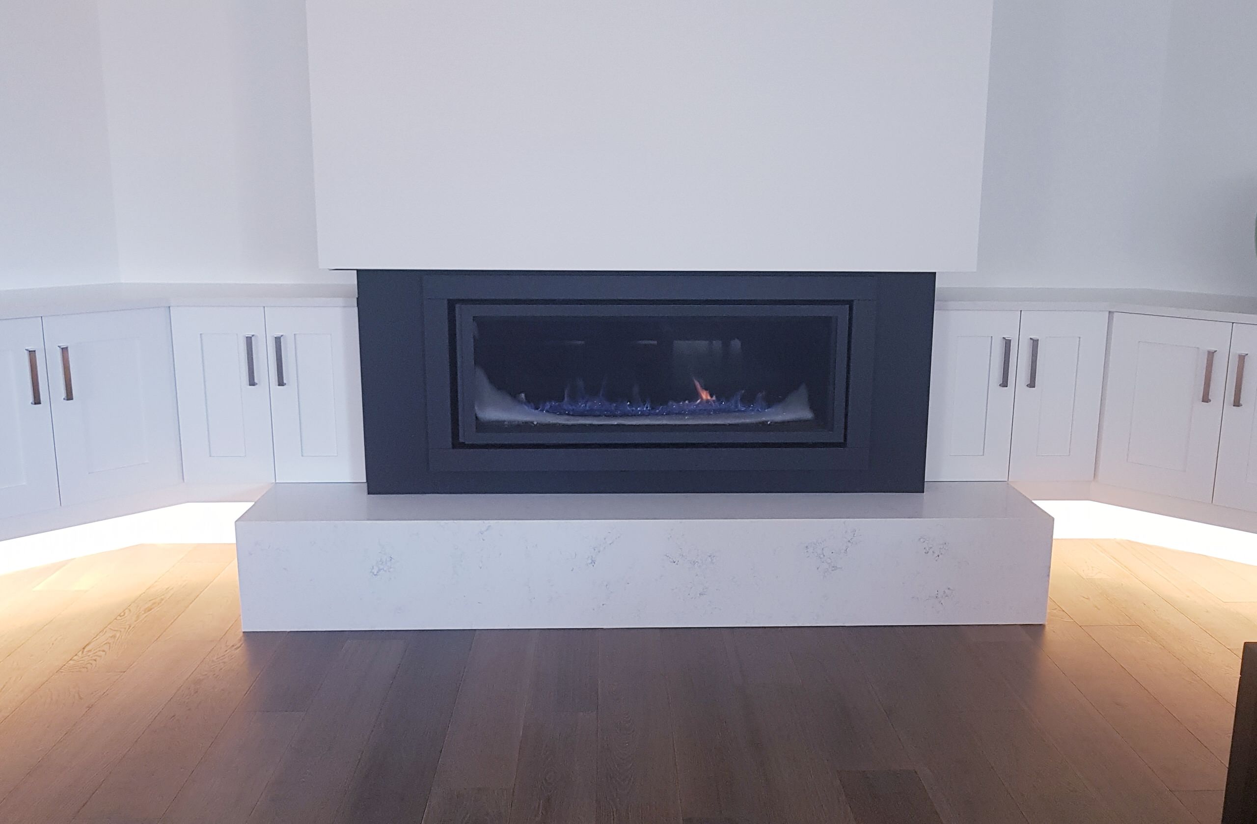 Bianco Gioia Quartz Fireplace