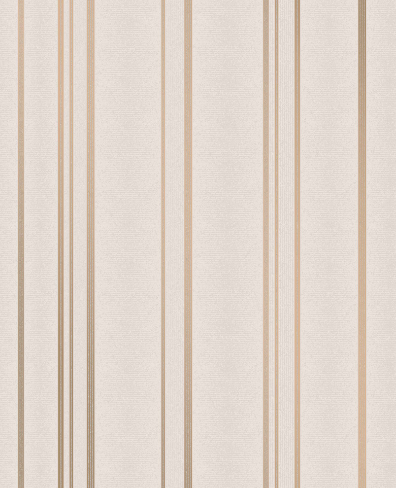 Thierry Rose Gold Stripe Wallpaper, Sample Contemporary Wallpaper