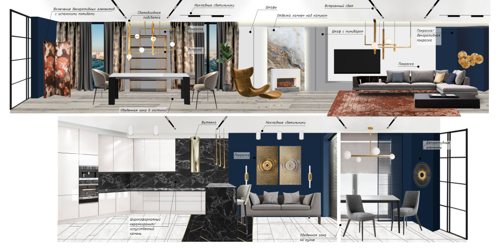 Коллажи к проекту ЖК ЗилАрт