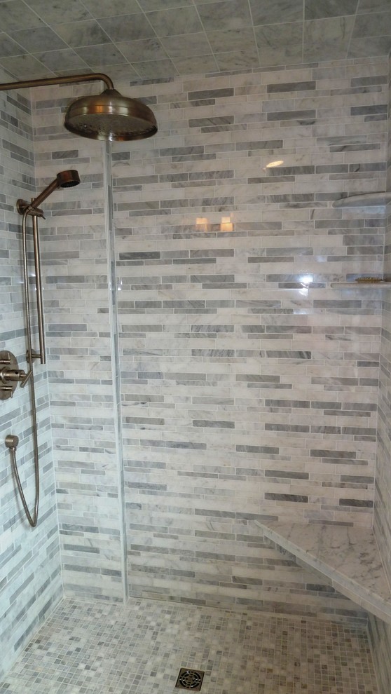 Inspiration for a transitional bathroom remodel in Boston