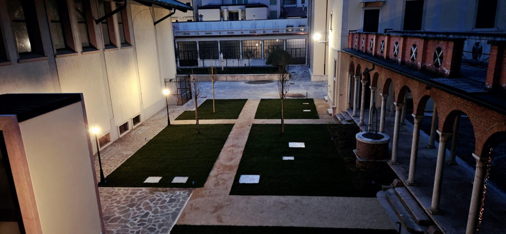 Riqualificazione giardino interno ad un istituto ecclesiastico