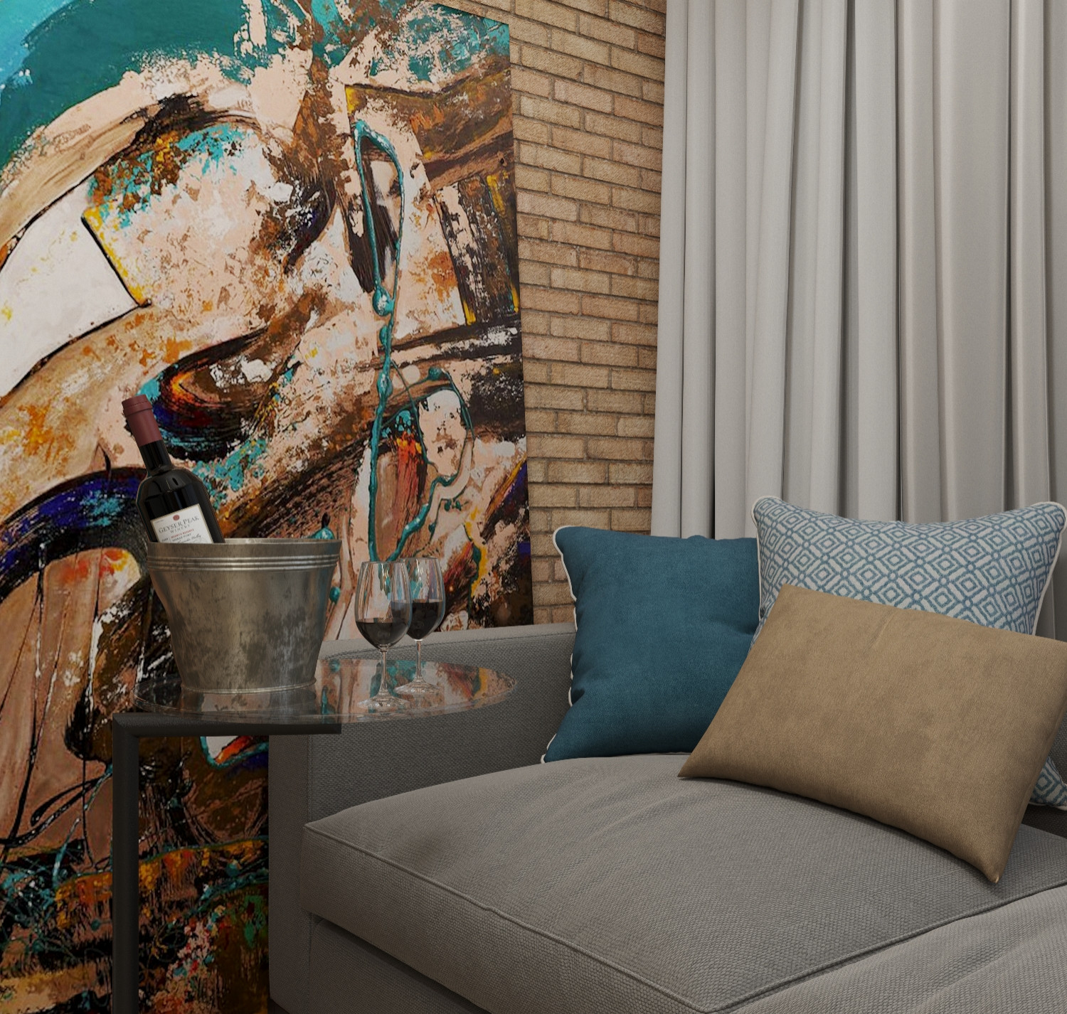 Кухня-гостиная для молодой пары