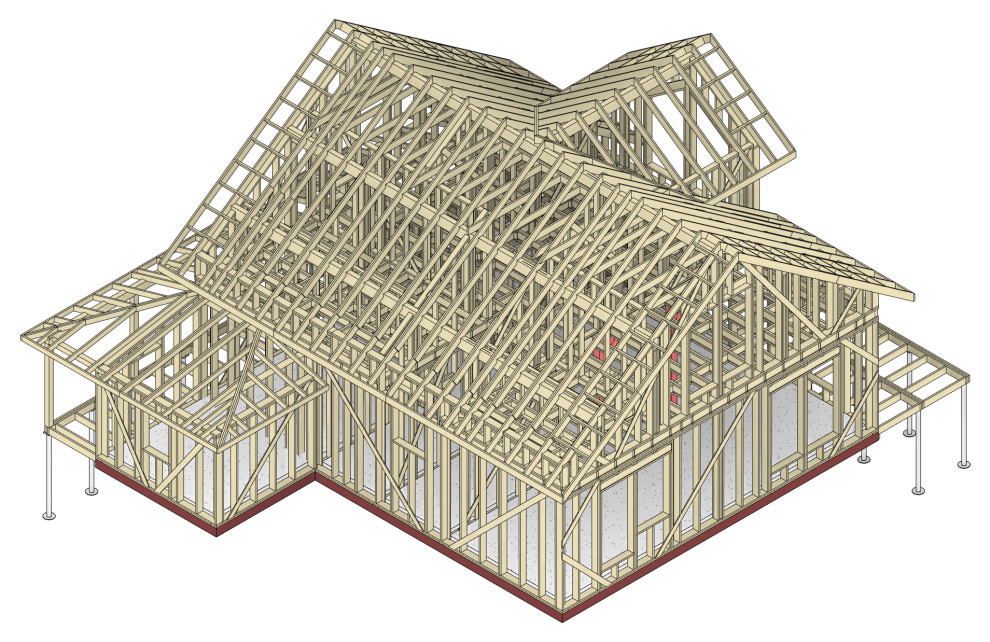 Общий вид конструкции здания