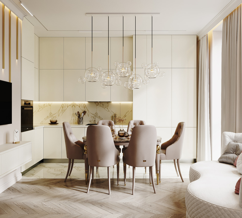 Кухня-гостинная современная классика