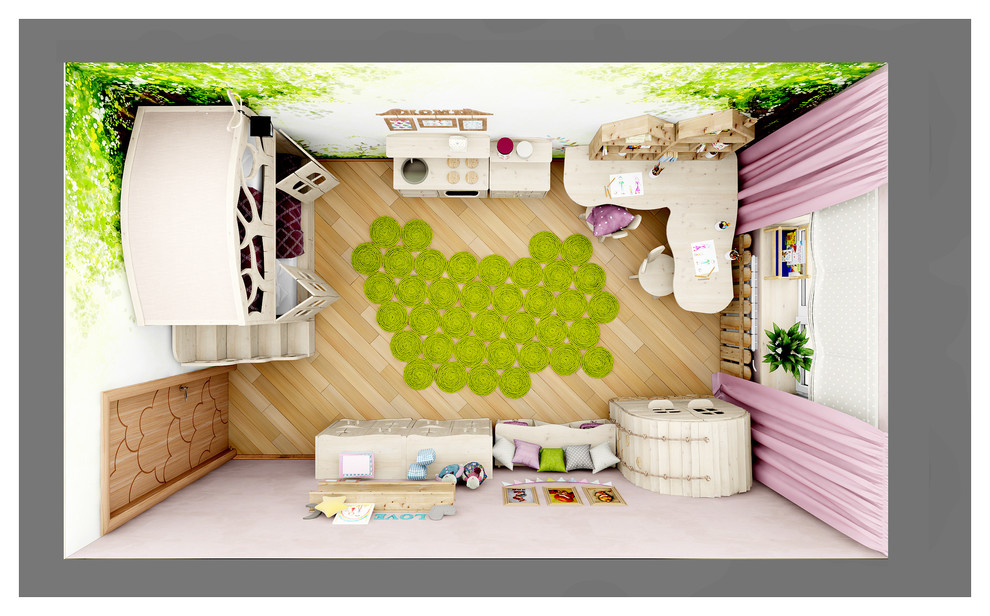 Комната девочки с мебелью Woodved, 15 метров