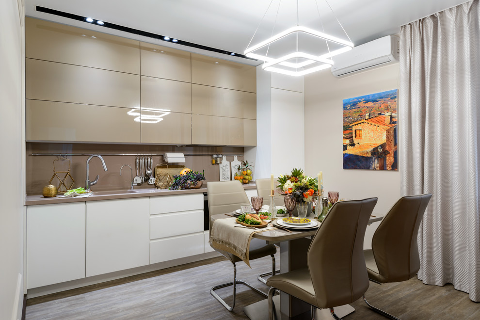 Гостиная квартиры 86 м2 в ЖК Гагаринский