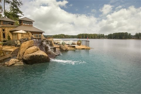 Photo of a modern pool in Atlanta.