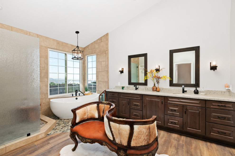 Example of a french country bathroom design in San Diego