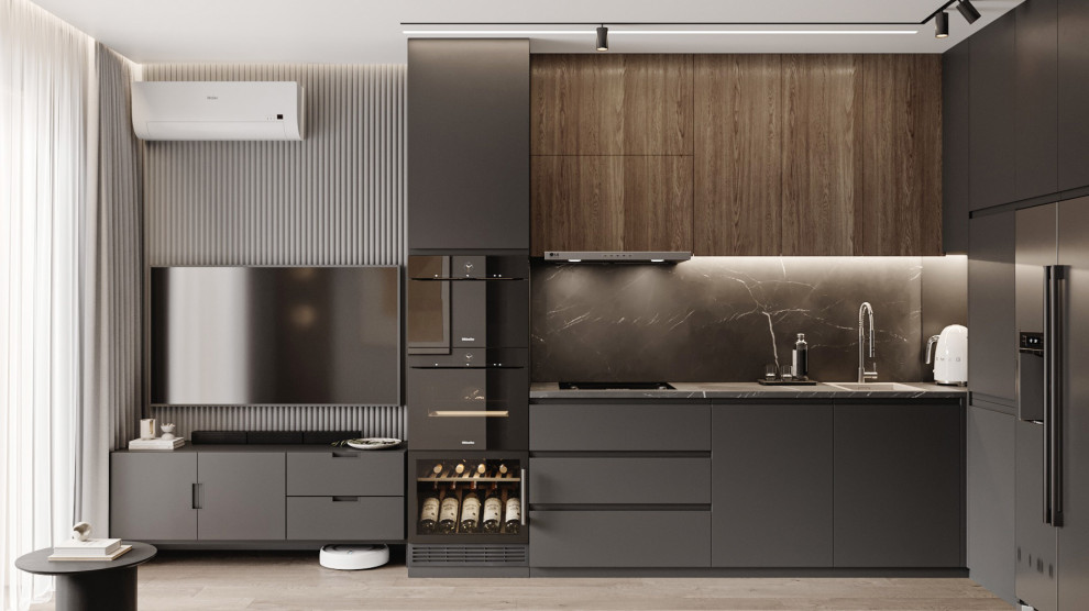 Дизайн-проект трехкомнатной квартиры 80 кв.м. Проект 2024г.