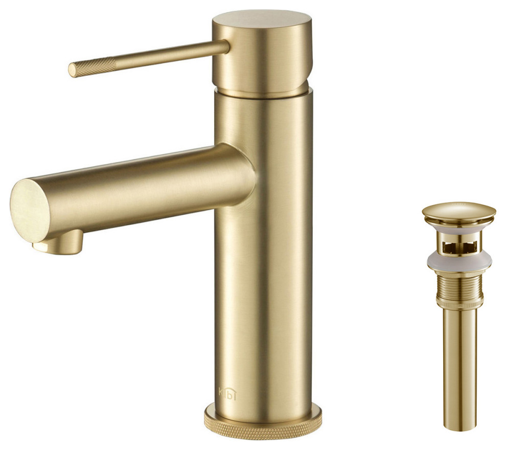 KIBI Circular X Brass Single Handle Bathroom Faucet KBF1010