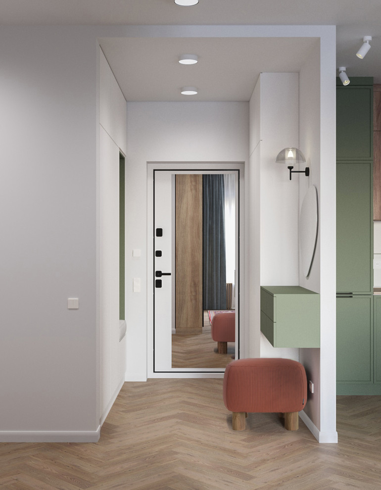 Яркие акценты и универсальная детская: интерьер для молодой семьи с дочкой