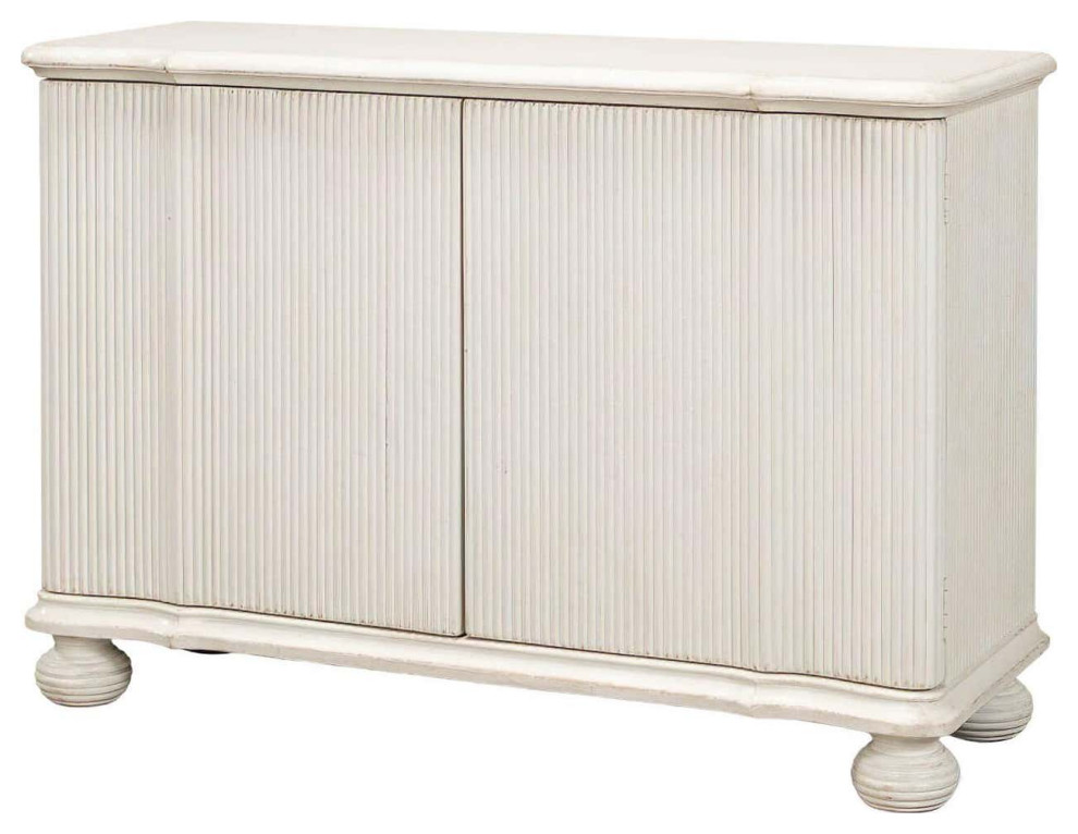 Reeded Antique White Cabinet - Traditional - Storage Cabinets - by ...