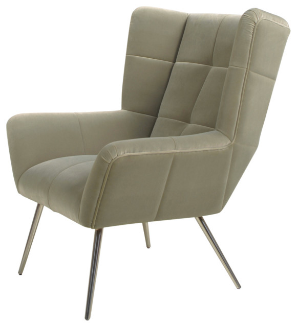 Gerald Mid-Century Modern Tufted Wingback Armchair - Midcentury - Armchairs And Accent Chairs ...