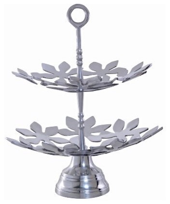 2 Tier - Silver Finish Cake Stand