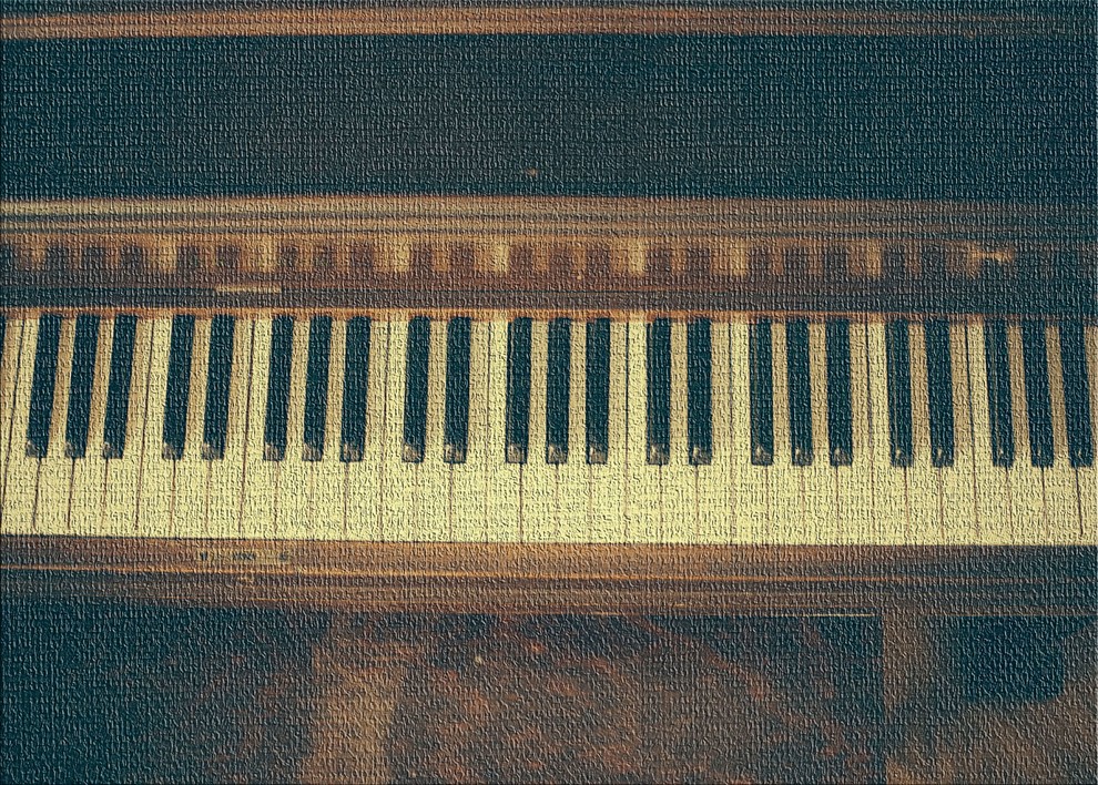 Piano Close Up 3 Area Rug, 5'0"x7'0"