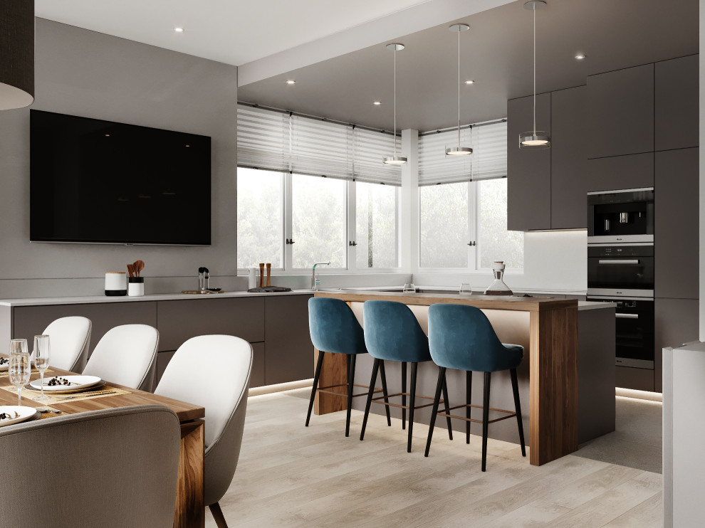 кухня-гостиная в доме в п.Княжий