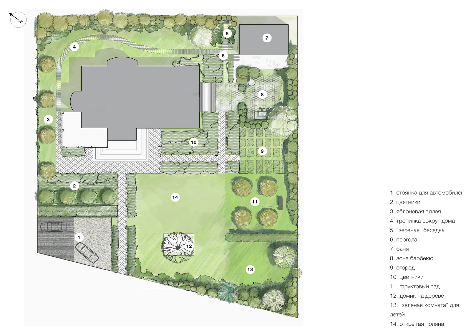 Проект благоустройства, концепция. Клубный поселок "Зеленый Мыс".
