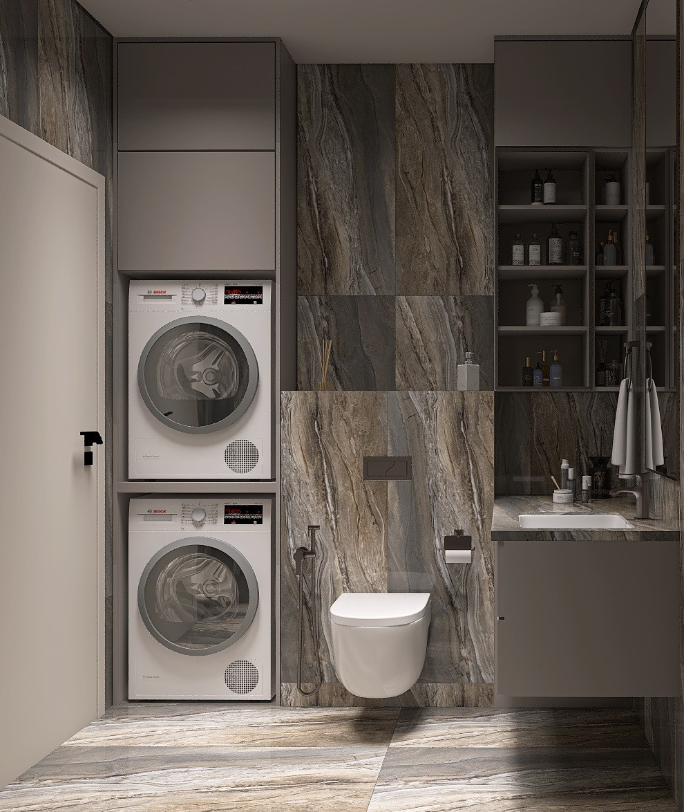 Однокомнатная квартира в современном стиле с элементами неоклассики