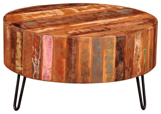 VidaXL Reclaimed Solid Wood Round Coffee Table