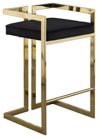Gold and Black Harvey Counter Stool - Contemporary - Bar Stools And ...