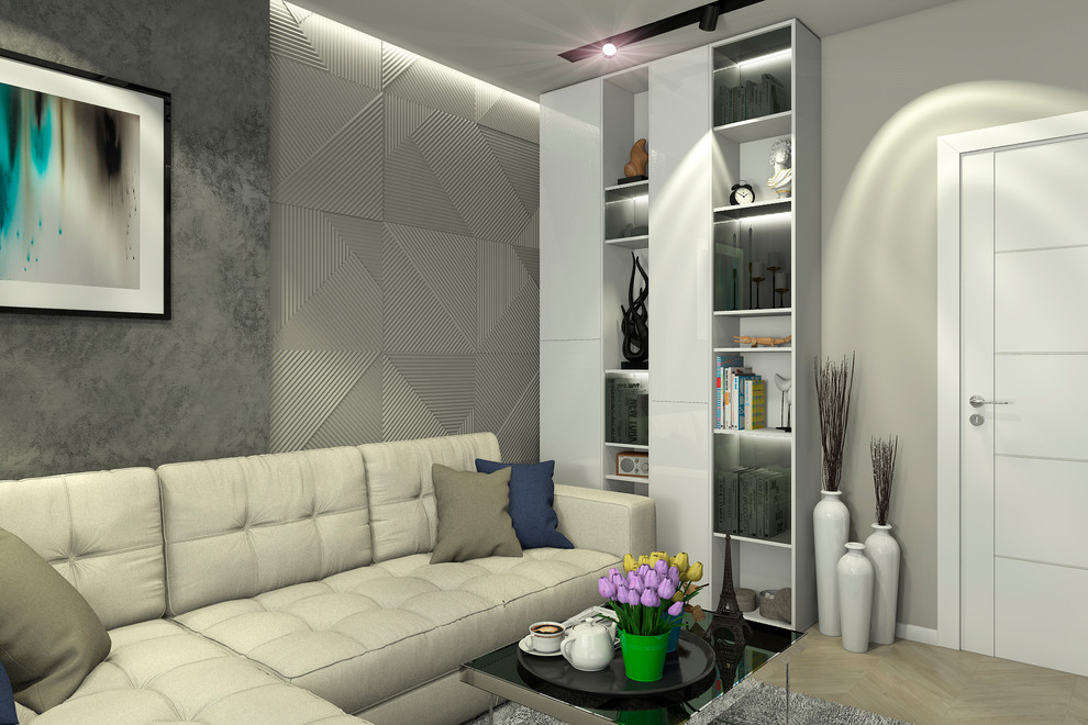 Дизайн интерьера двухкомнатной квартиры в ЖК "Лучи", г.Москва