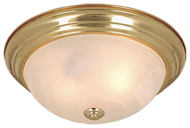 Vaxcel Saturn Polished Brass Flush Mount Light Transitional