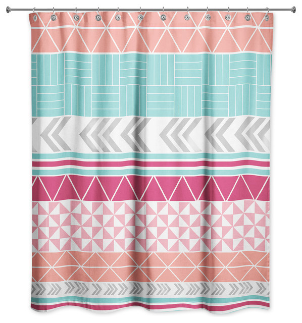 Colorful Boho Tribal Shower Curtain Scandinavian Curtains Colorful Boho Tribal Shower Curtain Scandinavian Curtains By Designs Direct